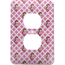 Princess & Diamond Print Electric Outlet Plate