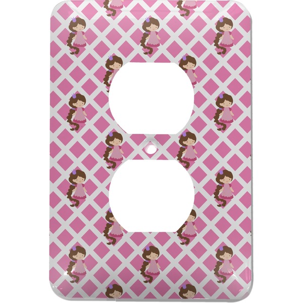 Custom Princess & Diamond Print Electric Outlet Plate