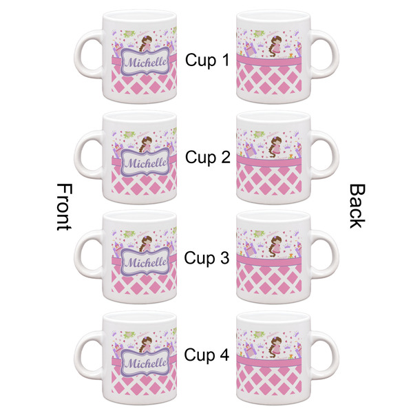 Princess & Diamond Print Espresso Cup Set of 4 - Apvl