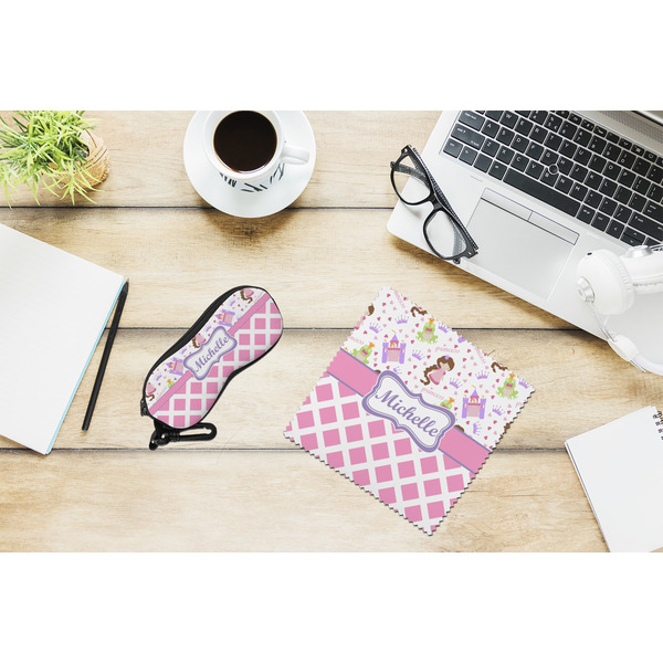 Princess & Diamond Print Eyeglass Case and Cloth Set - LIFESTYLE