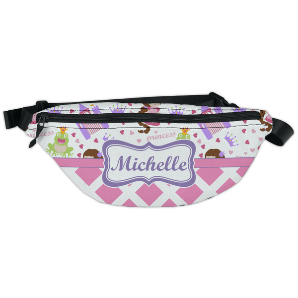 Custom Princess & Diamond Print Fanny Pack - Classic Style (Personalized)