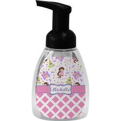 Princess & Diamond Print Foam Soap Bottle - Black (Personalized)