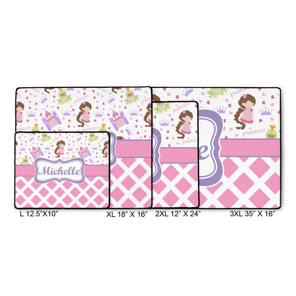 Princess & Diamond Print Gaming Mats - SIZE CHART