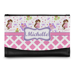 Princess & Diamond Print Genuine Leather Women's Wallet - Small (Personalized)
