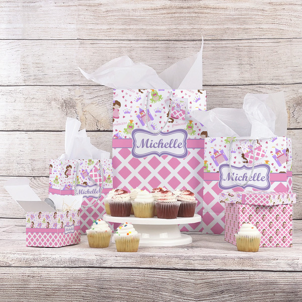 Princess & Diamond Print Gift Bags - In Context