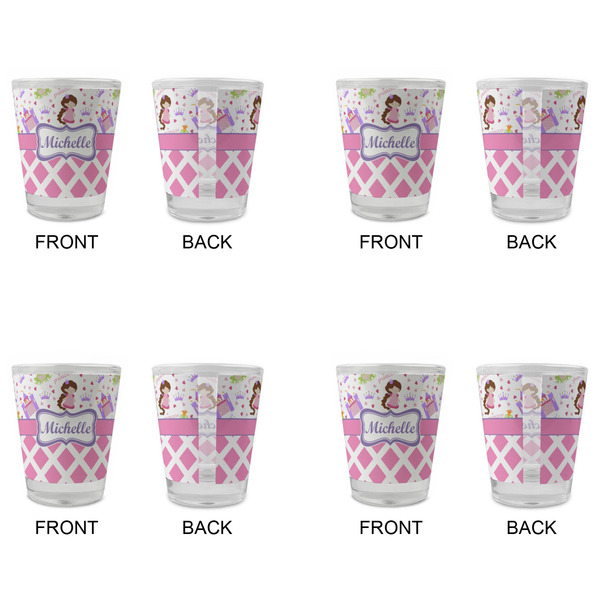 Princess & Diamond Print Glass Shot Glass - Standard - Set of 4 - APPROVAL