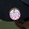 Princess & Diamond Print Golf Ball Marker Hat Clip - Gold - On Hat