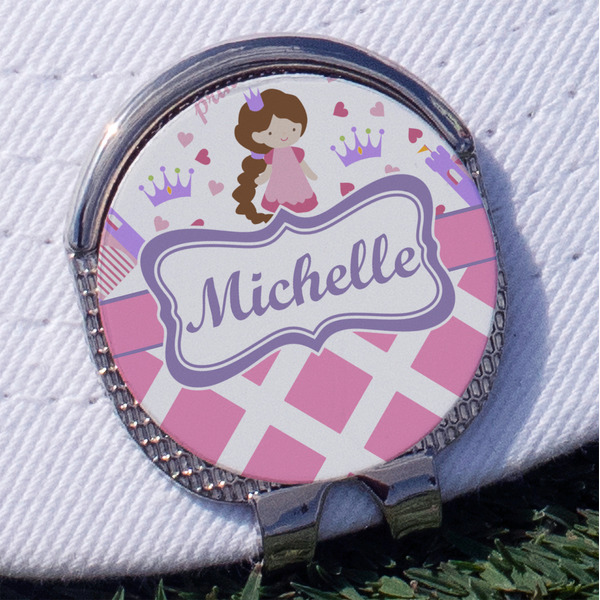 Custom Princess & Diamond Print Golf Ball Marker - Hat Clip
