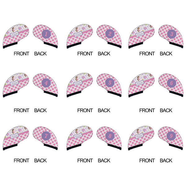 Princess & Diamond Print Golf Club Covers - APPROVAL (set of 9)