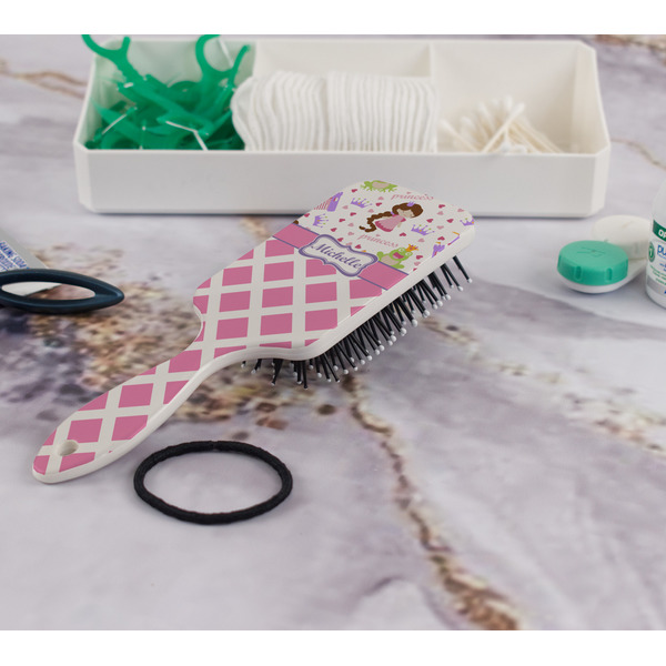 Princess & Diamond Print Hair Brush - In Bathroom