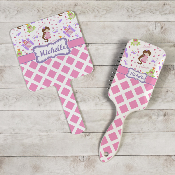 Princess & Diamond Print Hand Mirrors - In Context
