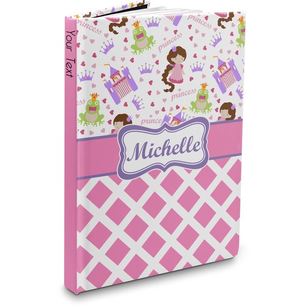 Custom Princess & Diamond Print Hardbound Journal (Personalized)