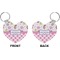 Princess & Diamond Print Heart Keychain (Front + Back)