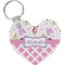 Princess & Diamond Print Heart Keychain (Personalized)