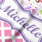 Princess & Diamond Print Hooded Baby Towel- Detail Close Up
