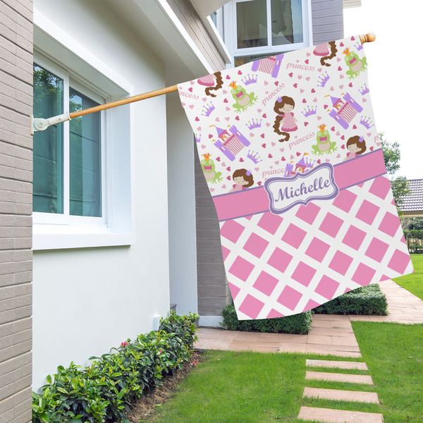 Princess & Diamond Print House Flags - Single Sided - LIFESTYLE