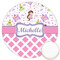 Princess & Diamond Print Printed Cookie Topper - 3.25" (Personalized)