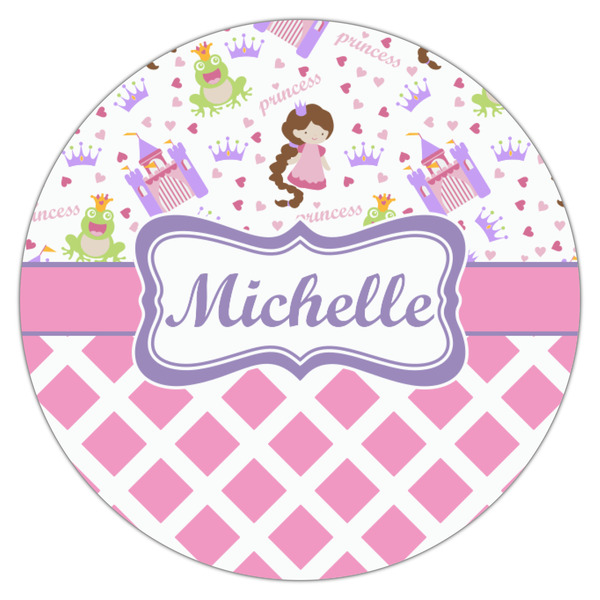 Princess & Diamond Print Icing Circle - Small - Single