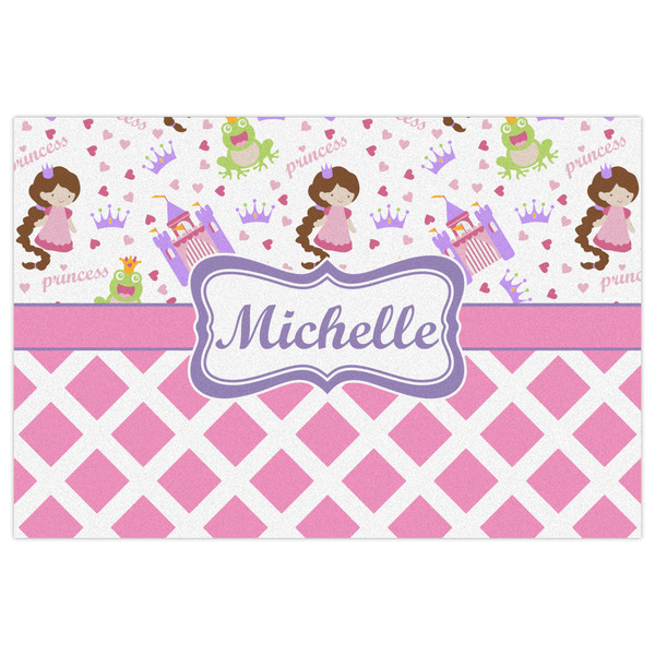 Princess & Diamond Print Indoor / Outdoor Rug - 2'x3' - Front Flat