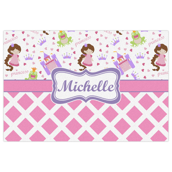 Princess & Diamond Print Indoor / Outdoor Rug - 4'x6' - Front Flat