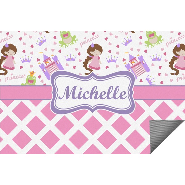 Custom Princess & Diamond Print Indoor / Outdoor Rug - 3'x5' (Personalized)