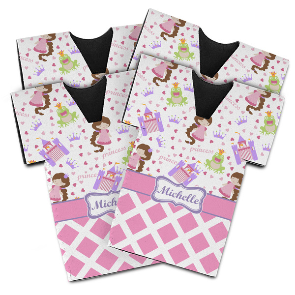 Princess & Diamond Print Jersey Bottle Cooler - Set of 4 - MAIN (flat)