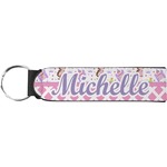 Princess & Diamond Print Neoprene Keychain Fob (Personalized)