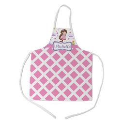 Princess & Diamond Print Kid's Apron - Medium (Personalized)
