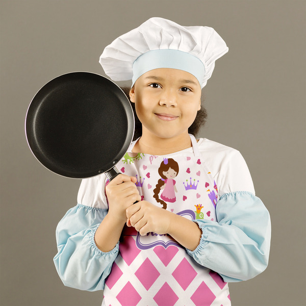 Princess & Diamond Print Kid's Aprons - Medium - Lifestyle