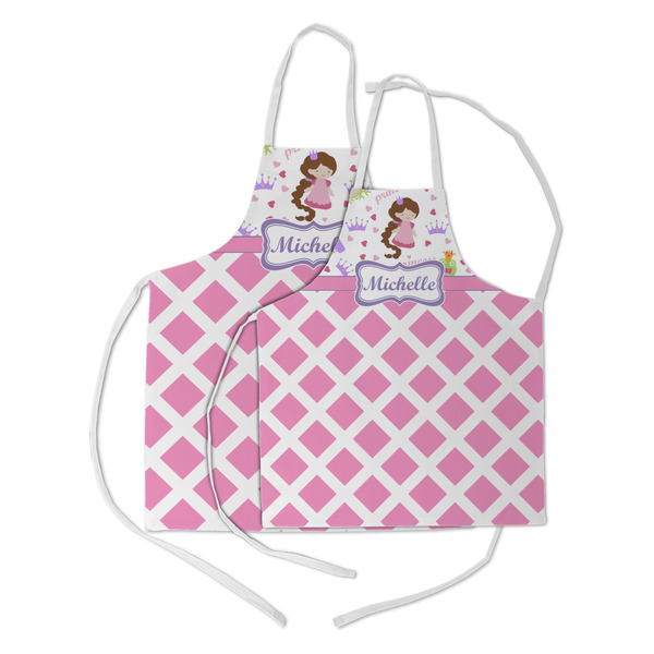 Princess & Diamond Print Kid's Aprons - Parent - Main
