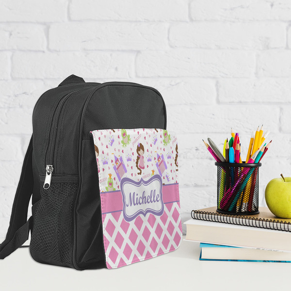 Princess & Diamond Print Kid's Backpack - Lifestyle