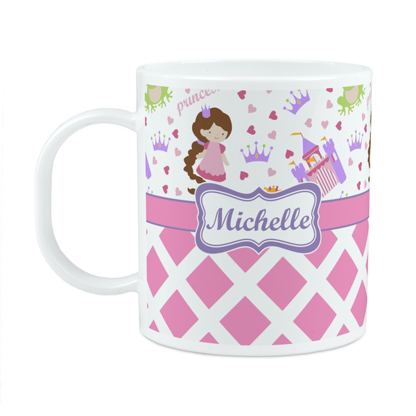 Custom Princess & Diamond Print Plastic Kids Mug (Personalized)