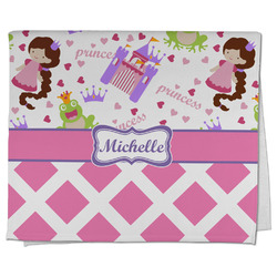 Princess & Diamond Print Kitchen Towel - Poly Cotton w/ Name or Text