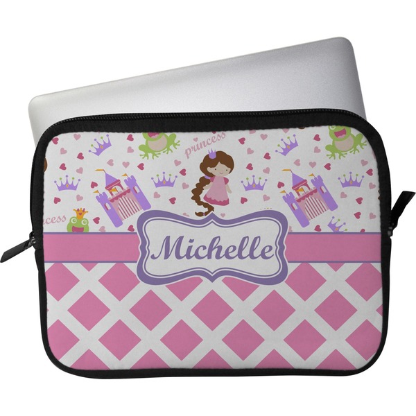 Custom Princess & Diamond Print Laptop Sleeve / Case - 13" (Personalized)