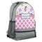 Princess & Diamond Print Large Backpack - Gray - Angled View