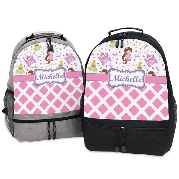 Princess & Diamond Print Large Backpacks - Both