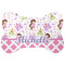 Princess & Diamond Print Bone Shaped Dog Food Mat (Personalized)