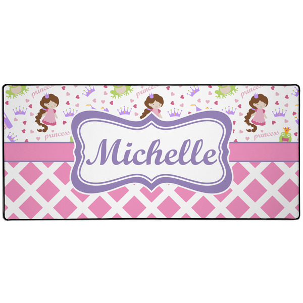 Custom Princess & Diamond Print 3XL Gaming Mouse Pad - 35" x 16" (Personalized)