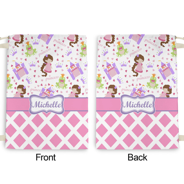Princess & Diamond Print Large Laundry Bag - Front & Back View