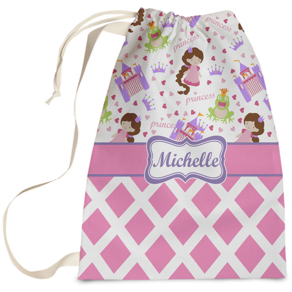 Custom Princess & Diamond Print Laundry Bag (Personalized)
