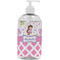 Princess & Diamond Print Plastic Soap / Lotion Dispenser (16 oz - Large - White) (Personalized)