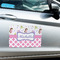 Princess & Diamond Print Large Rectangle Car Magnets- In Context