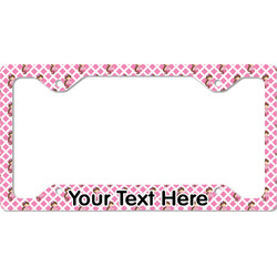 Princess & Diamond Print License Plate Frame - Style C (Personalized)