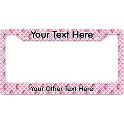 Princess & Diamond Print License Plate Frame - Style B (Personalized)