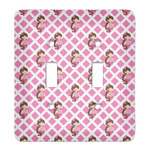 Princess & Diamond Print Light Switch Cover (2 Toggle Plate)