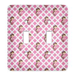 Princess & Diamond Print Light Switch Cover (2 Toggle Plate)