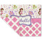 Princess & Diamond Print Double-Sided Linen Placemat - Single w/ Name or Text