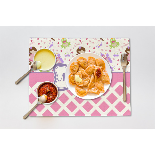 Princess & Diamond Print Linen Placemat - Lifestyle (single)