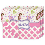 Princess & Diamond Print Linen Placemat w/ Name or Text
