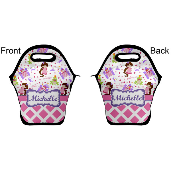 Princess & Diamond Print Lunch Bag - Front and Back